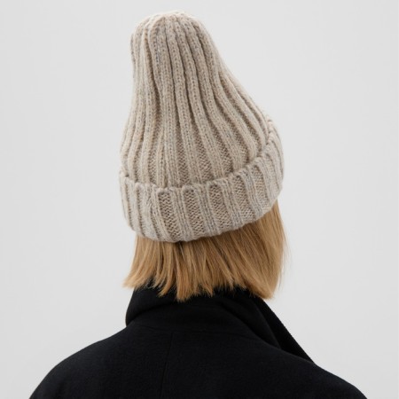 Women's hat minku with gateway, size 54-56, beige color-2