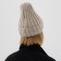 Women's hat minku with gateway, size 54-56, beige color