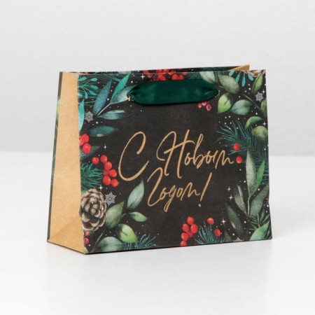 Craft horizontal package “Magic holiday”, S 15 x 12 x 5.5 cm, New Year-2