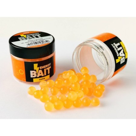Artificial nozzle Energy Bait "caviar", flavored, l, 9 mm, 48 pcs, color orange-pro-proof