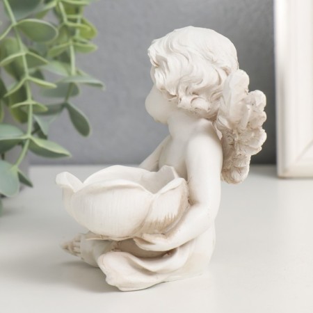Souvenir Polystone SPRAGE "Angel with Flower" mix 10x8.2x9.2 cm-4