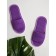 Women's slippers open nose, size 39-41, purple color