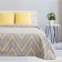 Bed linen Ethel 1.5 joint venture "Yellow-gray zigzags" 143x215cm, 150x214cm, 70x70cm-2 pcs
