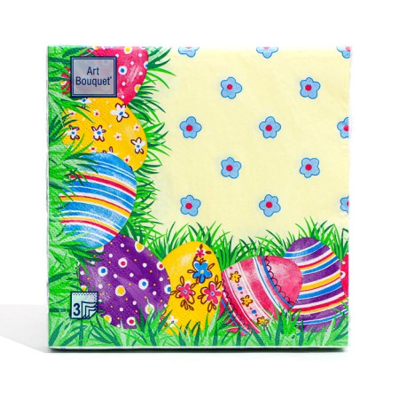 Paper Napkins "Artbook" Easter eggs, 3 layers, 20 sheets, 33*33-1
