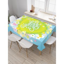 The tablecloth “Happy Easter!”, Rectangular, Saten, size 145x180 cm