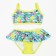 Separate swimsuit for a girl, yellow/fruits, height 110 cm