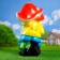 Garden figure "Dwarf under the mushroom" 35x37x70cm