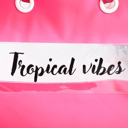 Bag Women's Beach Tropical Vibes, 50x35x11 cm, pink color-3
