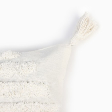Decorative pillowcase "Ethel" BOHO, 45x45 cm, milk color, 100% cotton-1