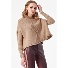 Female jumper, size 48, beige color