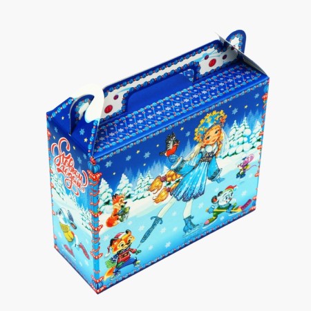 New Year. Gift box New Year's suitcase Small "Winter Fun" 17.3 x 6.5 x 15 cm.-2