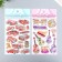 The sticker Plastic volumetric with glitter "Cars/Music" gold/silver mix
