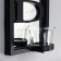 Climber Plastic, glass on 1 candle "Reflection of blessing" d-4 cm black 8x12x41 cm