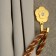 One -rod hook for curtains Cappio KC117, color gold, 2 pcs
