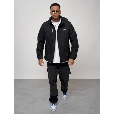 Sports male jacket, size 52, black color-9