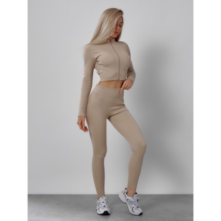 Sports suit female, size 44, beige color-11