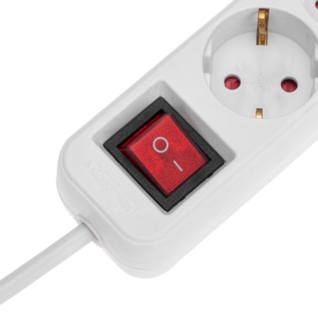 Extension cord Standard 5 nests, 1.5m, 3x1.0mm², s/h, with a switch, white rexant-2