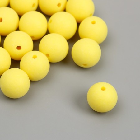 Beads for creativity plastic "Lemon" matte d = 1.2 cm set 20 g
