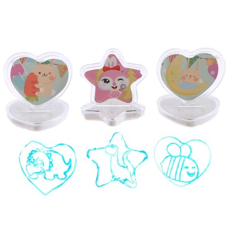 Printing color "bunny", set of 3 pcs., Dilon-flip with 2 nozzles, a stamp pillow-3