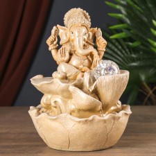 Ganesha fountain Beige marble 30x20 cm
