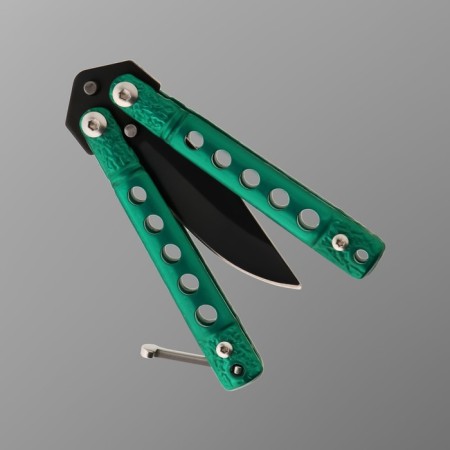 Knife Knock "Killer" 11cm, blade 40mm/1.1 mm, green-1