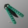 Knife Knock "Killer" 11cm, blade 40mm/1.1 mm, green