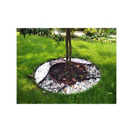 Garden plastic curb, 38 mm, brown, 10 m + 30 stakes, "mango-10