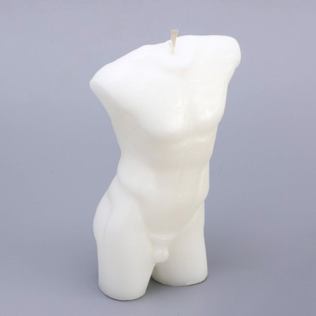 Figure candle "Men's silhouette" 12x7.5 cm, white-1