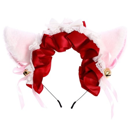 Carnival rim "anime ears" with a red bandage