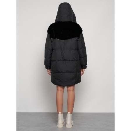 Winter jacket female, size 50, black color-7