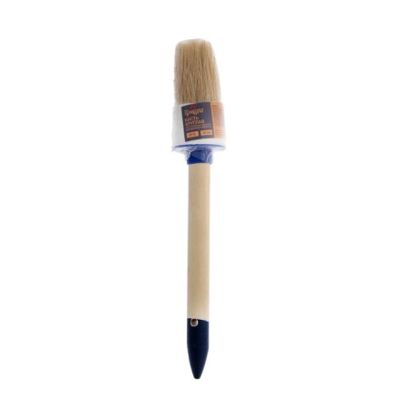 Round tundra, natural bristles, wooden handle, No. 10, 40 mm-4