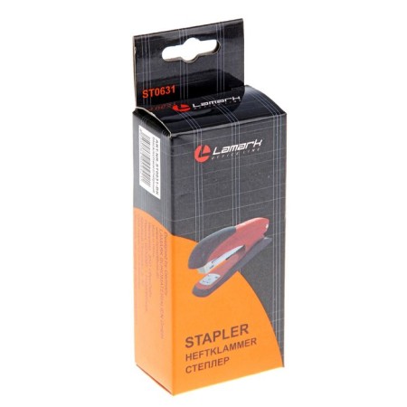 Stapler No. 24/6 and 26/6 Lamark Ulrich, black, metal case, built -in anti -stepler, bracket indicator, up to 20 sheets-3
