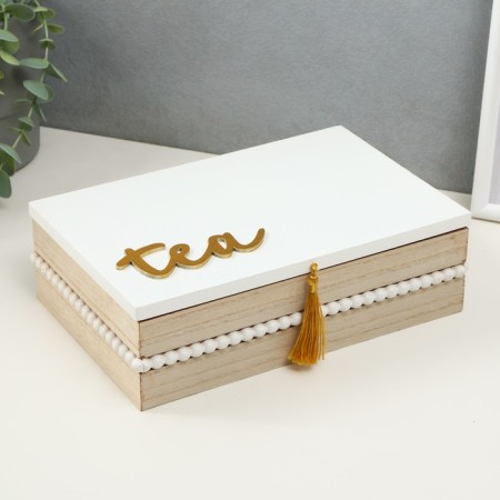 Casket tree with divisions "White Beads" 22.7x15.5x7.3 cm