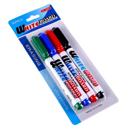 Water -based markers 4 pcs., Black, red, blue, green color-2