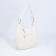 Lurch bag with lightning, external pocket, long belt, white color