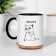 Sublimation Passing Mug, white color, volume 320 ml, black bottom