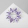 Brooch "Shine halo", white-lilac color in silver