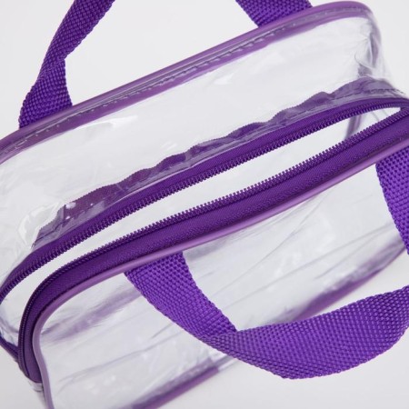 Lightning cosmetic bag, transparent/purple color-3