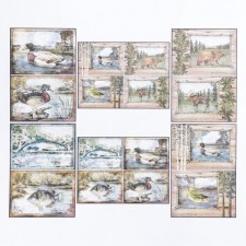 Set of decoupage maps 6 pcs 