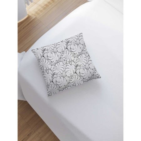 Decorative pillowcase "Black and white tropics", on a zipper, size 45x45 cm-1