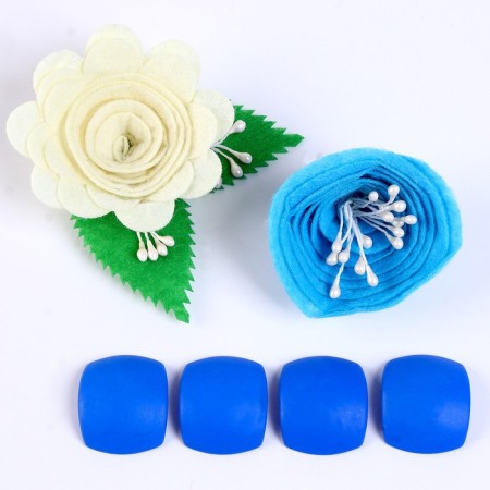 Set for creativity: Decor made of felt and a set of beads "Flower pleasure"-1