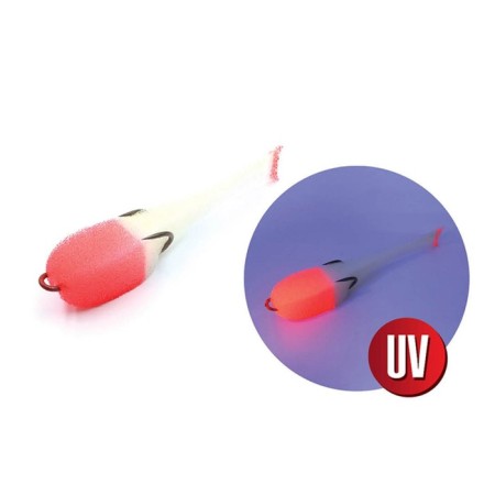 Yaman foamy fish on a double, 80 mm, color 15 UV, 5 pcs.