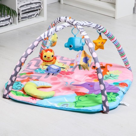 Developing rug "Elephant", with arcs, square, 76x76x0.5