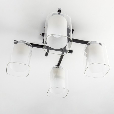 Ceiling Citilux Cutilux CL111141, 42.5x42.5x24.5 cm, 4x75W, E27, Black Color Black-6