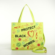 Women's bag with zipper, lightning color