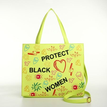 Women's bag with zipper, lightning color