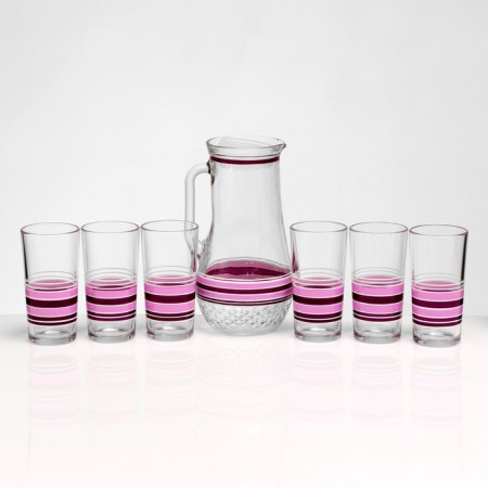 Set for juice "Blueberry" art painting, 6 glasses 1250/200 ml-6