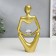 Polystone souvenir "Abstraction - openness, with a ball" gold 24x7.5x11 cm