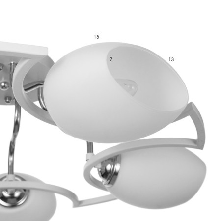 Chandelier 2781/5 E27 40W Belo-chromium 55x55x25 cm Bayerlux-4