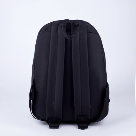 School youth backpack, lightning department, external pocket, black color-13